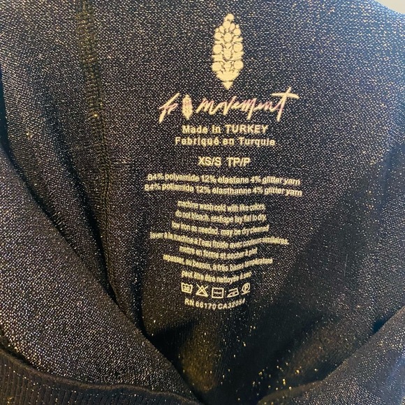 Free People | FP Movement Sparkle Lurex Athletic Workout Leggings High Waist - Picture 9 of 9